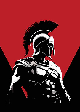 Spartan Warrior Silhouette