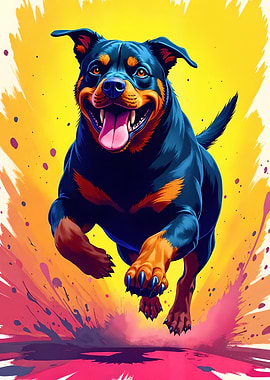 Rottweiler Running