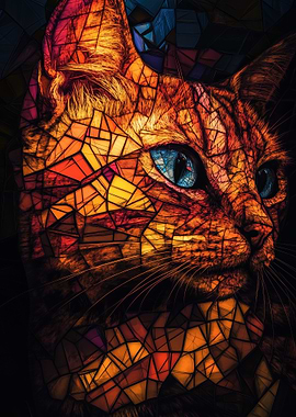 Stained Glass Cat