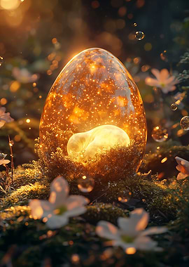 Glowing Egg in Forest