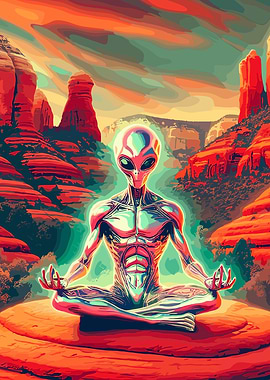 Alien Meditation at Sedona