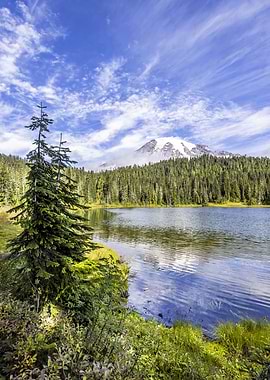 Mount Rainier and Reflection Lake