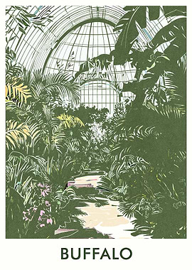 Buffalo Greenhouse Illustration