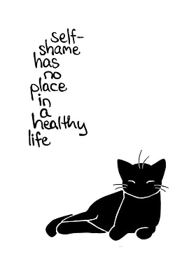 Black Cat & Self-Love Quote