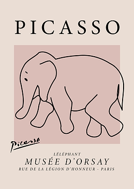Picasso Elephant Print