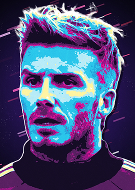 David Beckham Retro Art