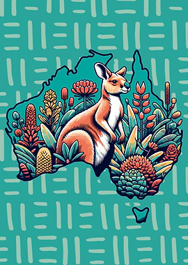 Kangaroo Australia Map