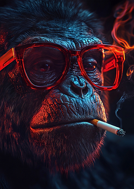 Cool Ape with Glasses