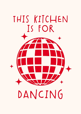 This kitchen is for dancing, Kitchen Disco Ball, Kitchen decor