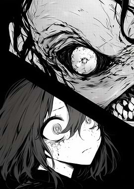 Horror Anime Illustration