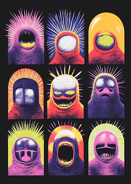 Nine Grotesque Faces