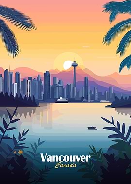 Vancouver Skyline Sunset