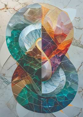 Abstract Gemstone Art