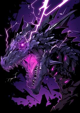 Purple Dragon Illustration