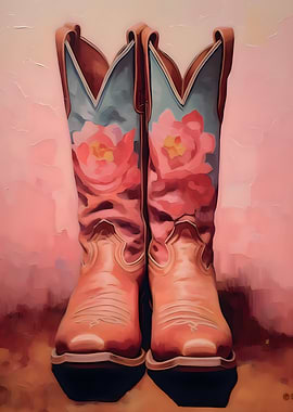Floral Cowgirl Boots Western