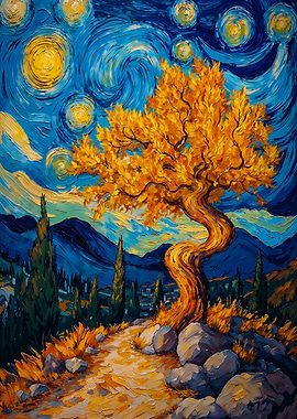 Starry Night Tree