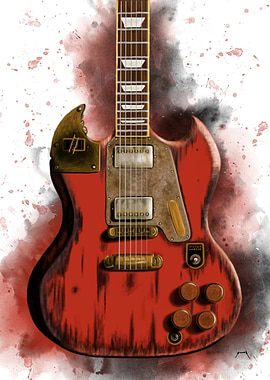 Steampunk Electric Guitar Art