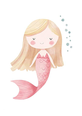 Cute Mermaid Illustration