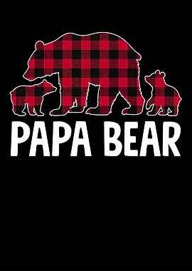 Papa Bear Plaid Design