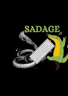 Dancing Crocodile with Keyboard