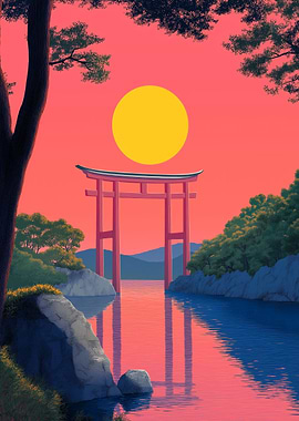 Japanese Sunset Gate