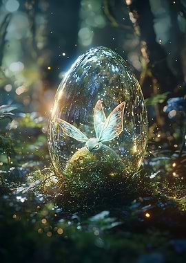 Fairy in a Crystal Egg