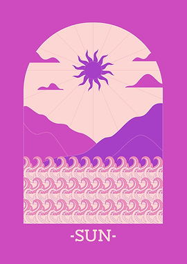 Sun & Waves Illustration