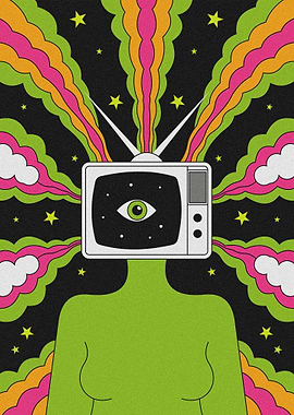TV Head Psychedelic Art