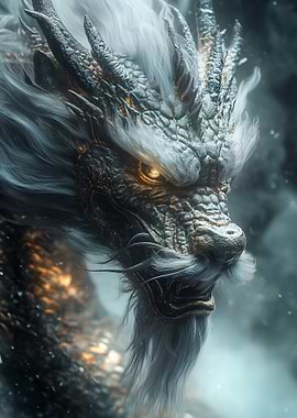 Silver Dragon Portrait