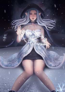 Ice Elementalia in the snow - Ice Magic