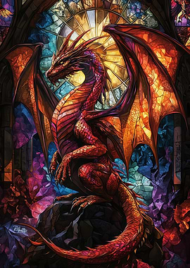Stained Glass Dragon