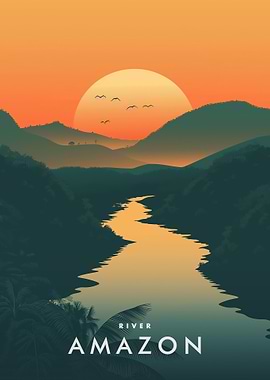 Amazon River Sunset