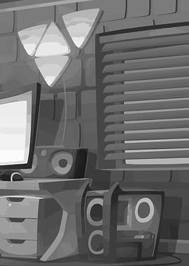 Gaming Setup Illustration