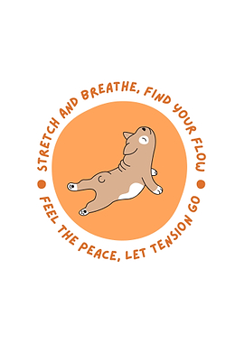 Yoga Dog Illustration