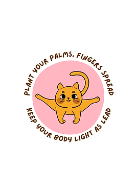 Cat Yoga Illustration