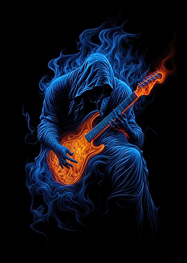 Inferno Strings: The Fiery Guitarist