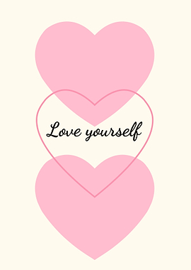 Love Yourself Heart Print