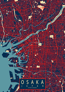 Osaka City Map Japan Hope