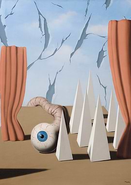 Surreal Eye and Pyramids rene magritte