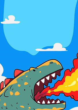 Fire-Breathing Dragon Illustration