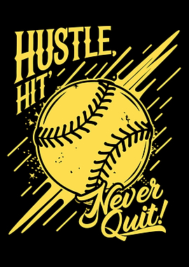 Softball Hustle Graphic