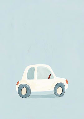 White Car Illustration
