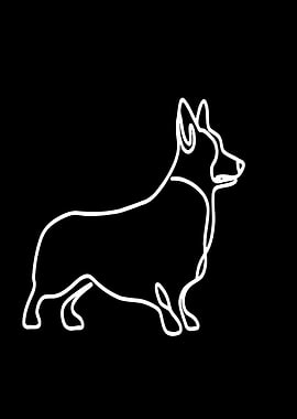 Corgi Line Art