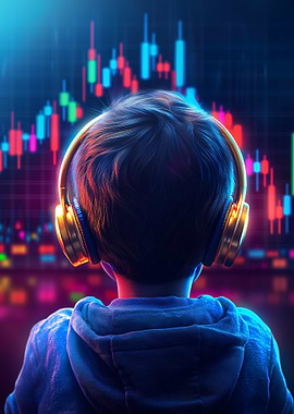 Young Trader with Headphones