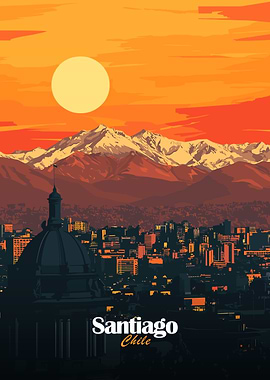 Santiago, Chile Sunset