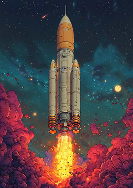 Rocket Launch into Space