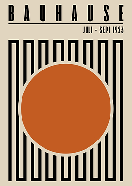 Bauhaus Geometric Poster