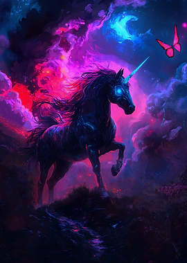 Black Unicorn in Nebula