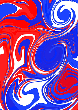 Red, White, and Blue Swirls