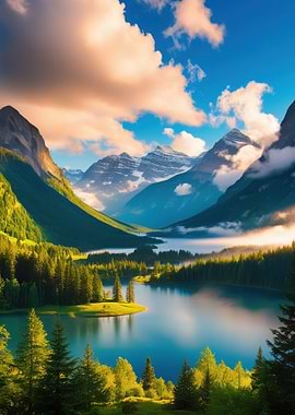 Mountain Lake Sunrise